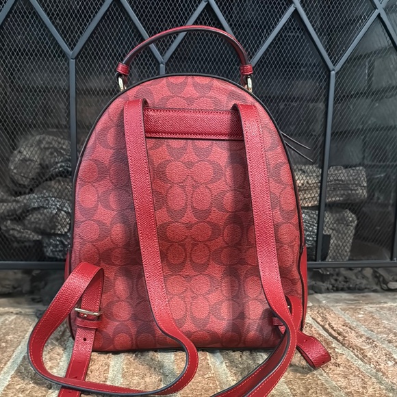 Coach Signature Red Backpack - Picture 6 of 10